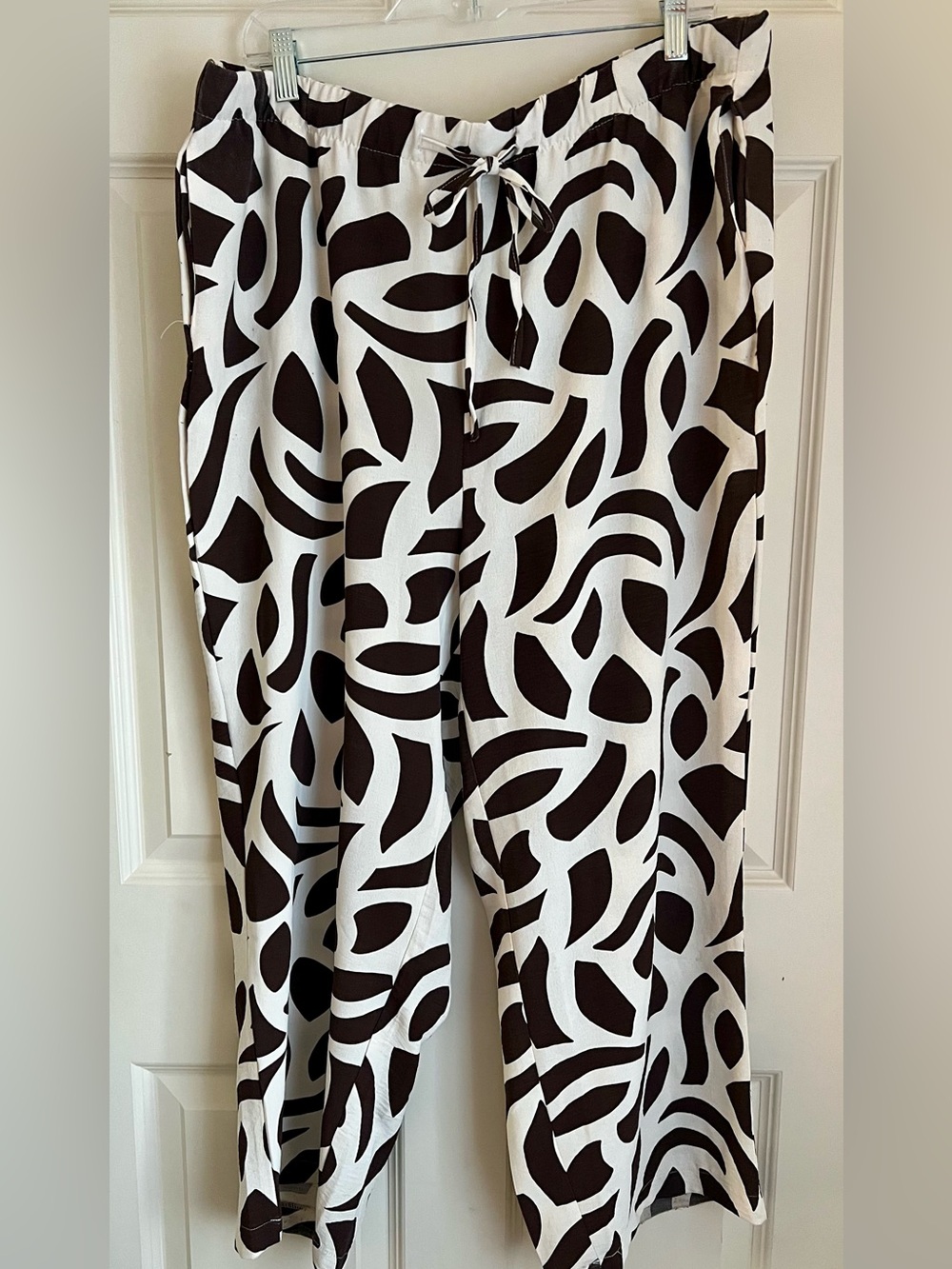 Rachel Zoe Black & White Wide Leg Pants
